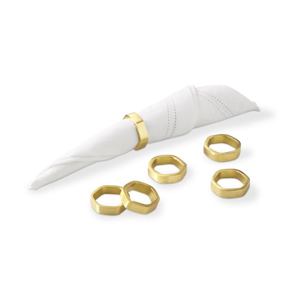 Gold Hexagon Napkin Ring Williams Sonoma AU